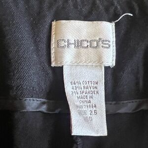 Chico's Elegant Black Dress Pants 2.5
